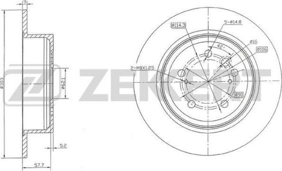 Zekkert BS-5472 - Тормозной диск autosila-amz.com
