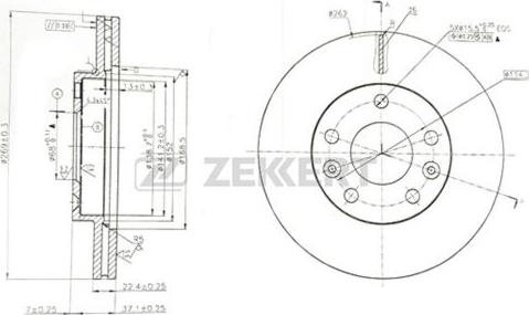 Zekkert BS-5594 - Тормозной диск autosila-amz.com