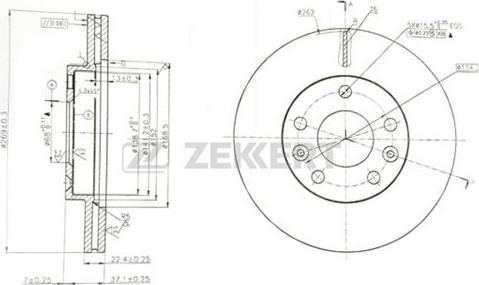 Zekkert BS-5594 - Диск торм. перед. Renault Duster 12- autosila-amz.com