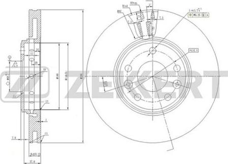 Zekkert BS-5590 - Тормозной диск autosila-amz.com