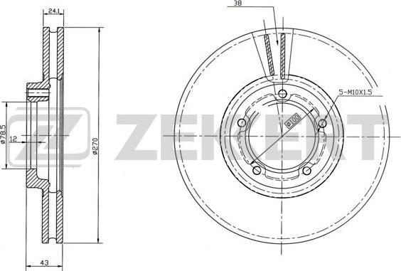 Zekkert BS-5597 - Тормозной диск autosila-amz.com