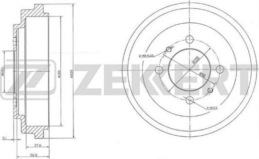 Zekkert BS-5547 - Тормозной барабан autosila-amz.com