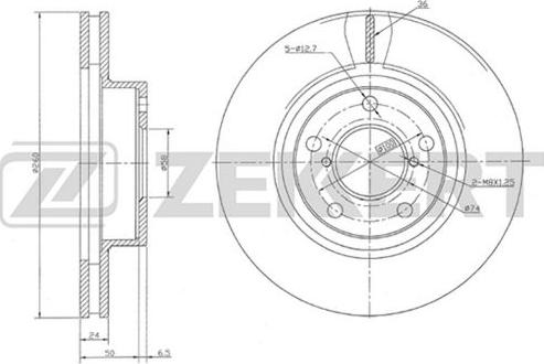 Zekkert BS-5504 - Тормозной диск autosila-amz.com