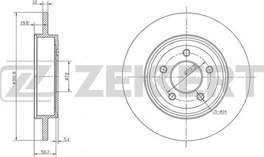 Zekkert BS-5506 - Тормозной диск autosila-amz.com