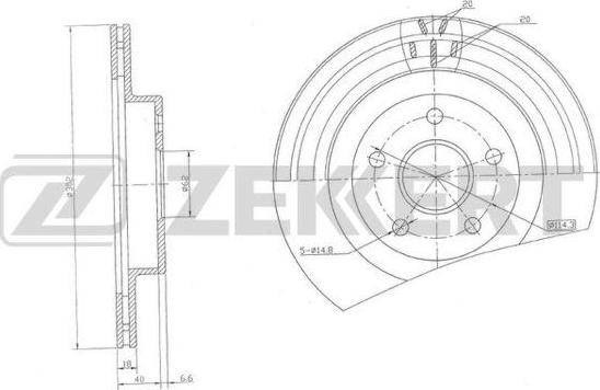 Zekkert BS-5508 - Тормозной диск autosila-amz.com