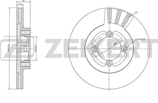 Zekkert BS-5502 - Тормозной диск autosila-amz.com