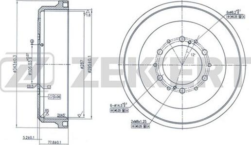 Zekkert BS-5579 - Тормозной барабан autosila-amz.com