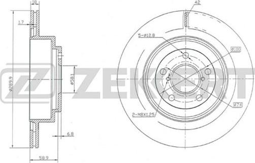 Zekkert BS-5697 - Тормозной диск autosila-amz.com