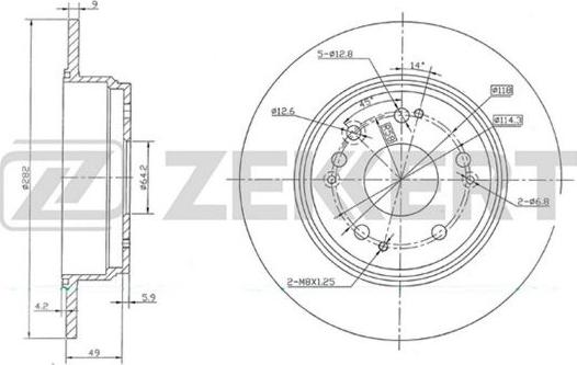 Zekkert BS-5644 - Тормозной диск autosila-amz.com