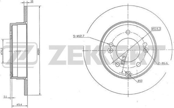 Zekkert BS-5640 - Тормозной диск autosila-amz.com