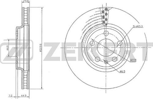 Zekkert BS-5641 - Тормозной диск autosila-amz.com