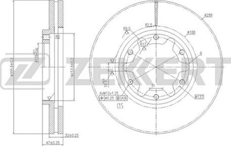 Zekkert BS-5643 - Тормозной диск autosila-amz.com
