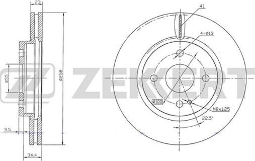 Zekkert BS-5656 - Тормозной диск autosila-amz.com