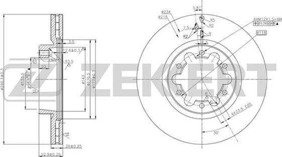 Zekkert BS-5653 - Тормозной диск autosila-amz.com