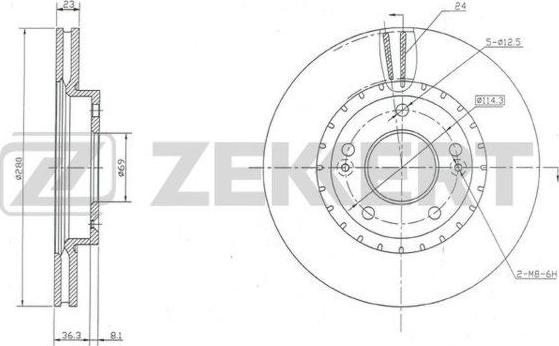 Zekkert BS-5657 - Тормозной диск autosila-amz.com