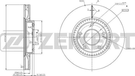Zekkert BS-5667 - Тормозной диск autosila-amz.com
