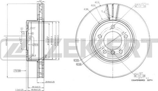 Zekkert BS-5603 - Тормозной диск autosila-amz.com