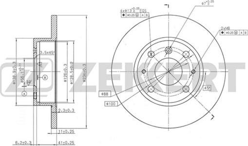 Zekkert BS-5685 - Тормозной диск autosila-amz.com