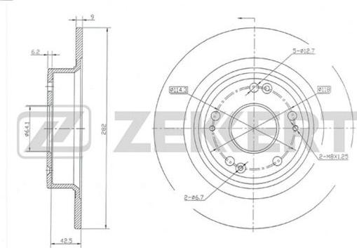 Zekkert BS-5683 - Тормозной диск autosila-amz.com