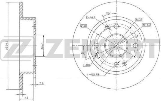 Zekkert BS-5682 - Тормозной диск autosila-amz.com