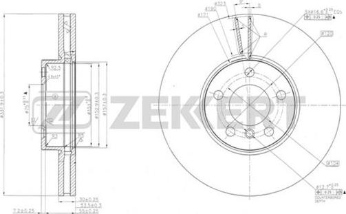 Zekkert BS-5634 - Тормозной диск autosila-amz.com