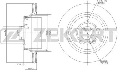 Zekkert BS-5633 - Тормозной диск autosila-amz.com