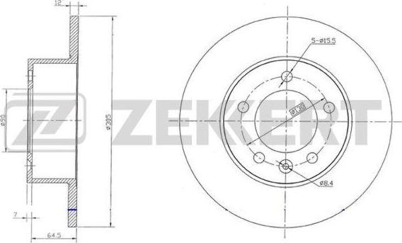 Zekkert BS-5632 - Тормозной диск autosila-amz.com