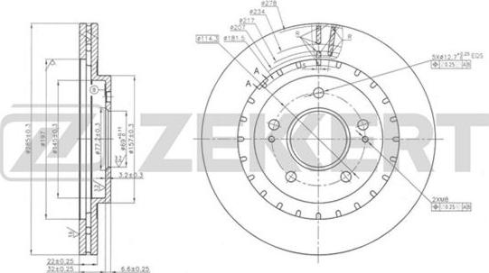 Zekkert BS-5674 - Тормозной диск autosila-amz.com