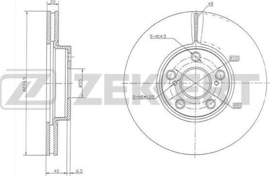 Zekkert BS-5670 - Тормозной диск autosila-amz.com