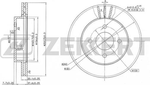 Zekkert BS-5672 - Тормозной диск autosila-amz.com