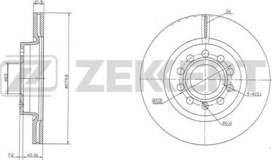 Zekkert BS-5041 - Тормозной диск autosila-amz.com