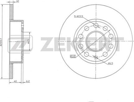 Zekkert BS-5042 - Тормозной диск autosila-amz.com