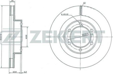 Zekkert BS-5047 - Тормозной диск autosila-amz.com