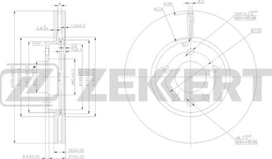 Zekkert BS-5051 - Тормозной диск autosila-amz.com