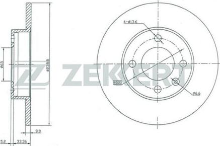 Zekkert BS-5068 - Тормозной диск autosila-amz.com