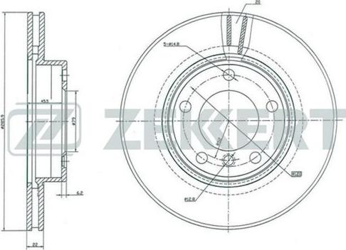 Zekkert BS-5004 - Тормозной диск autosila-amz.com