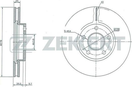 Zekkert BS-5005 - Тормозной диск autosila-amz.com