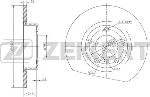 Zekkert BS-5003 - Тормозной диск autosila-amz.com