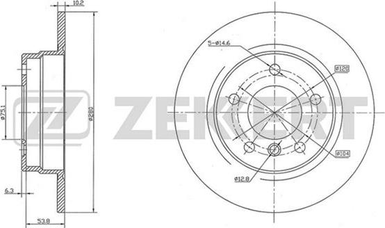 Zekkert BS-5002 - Тормозной диск autosila-amz.com
