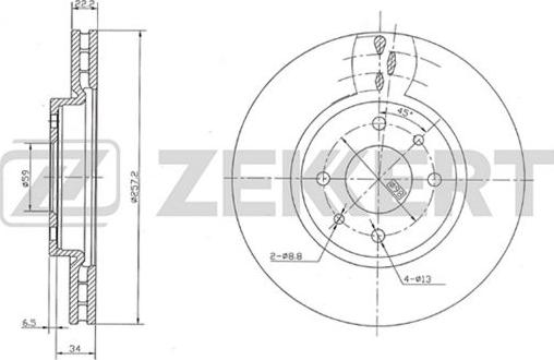 Zekkert BS-5086 - Тормозной диск autosila-amz.com