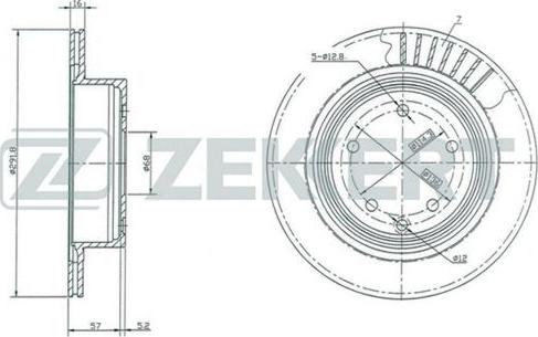 Zekkert BS-5036 - Тормозной диск autosila-amz.com