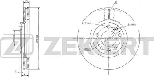 Zekkert BS-5038 - Тормозной диск autosila-amz.com