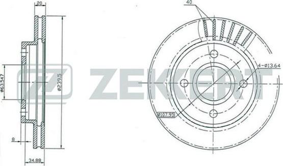 Zekkert BS-5021 - Тормозной диск autosila-amz.com