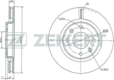 Zekkert BS-5028 - Тормозной диск autosila-amz.com