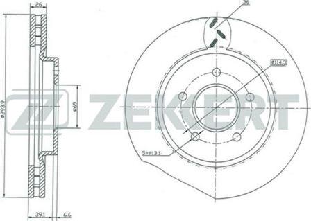 Zekkert BS-5023 - Тормозной диск autosila-amz.com