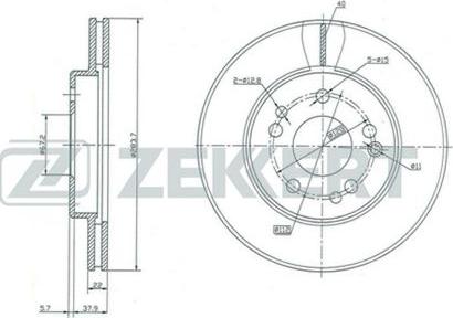 Zekkert BS-5022 - Тормозной диск autosila-amz.com