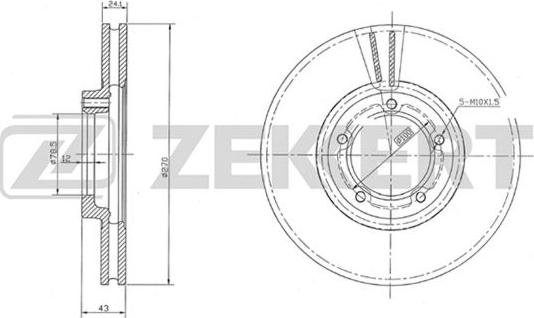Zekkert BS-5075 - Тормозной диск autosila-amz.com