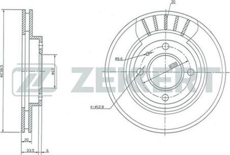 Zekkert BS-5070 - Тормозной диск autosila-amz.com