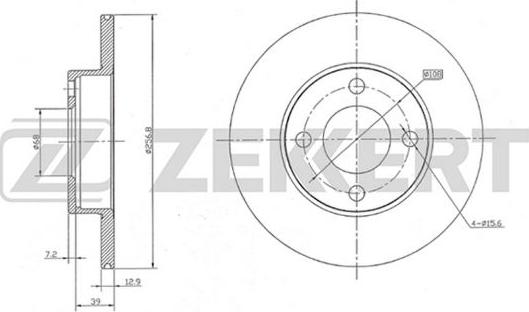Zekkert BS-5071 - Тормозной диск autosila-amz.com