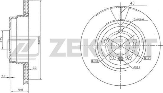 Zekkert BS-5073 - Тормозной диск autosila-amz.com